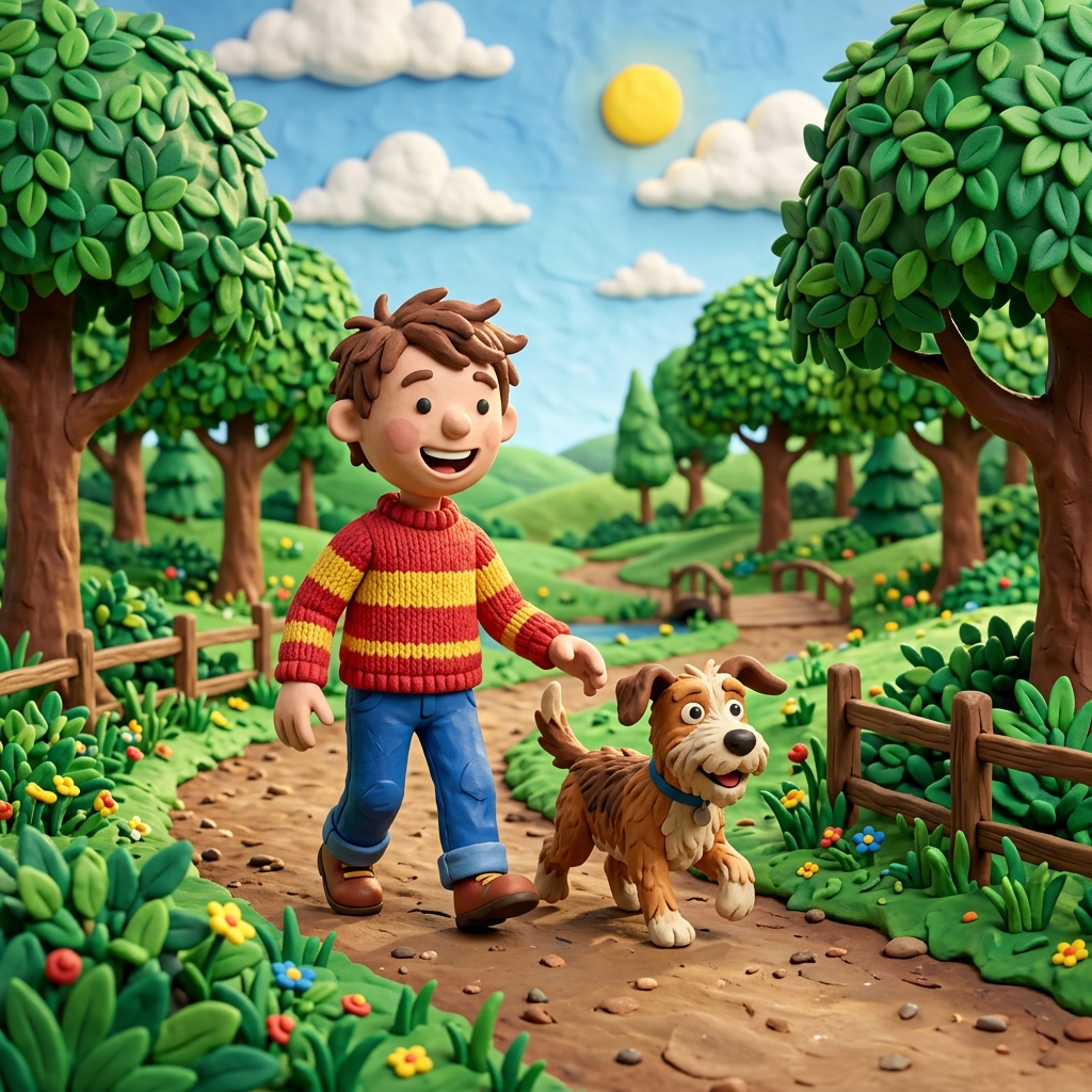 Claymation style