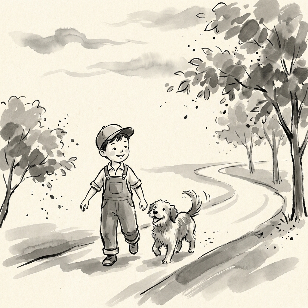 Ink wash style
