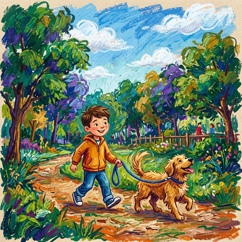Oil pastel style