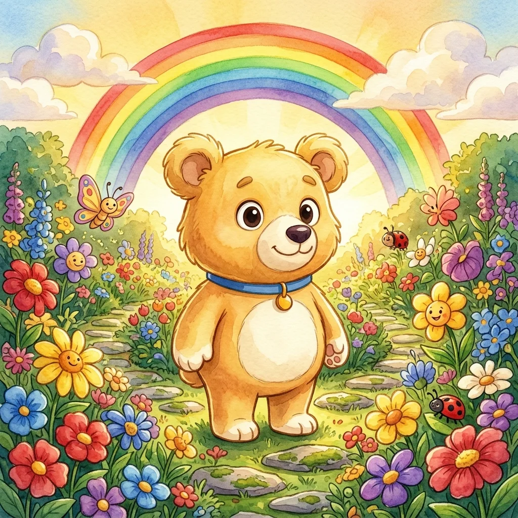 Cover illustration for Milo and the Rainbow Garden